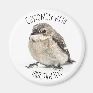 Cute Garden Bird Custom Text Magnet