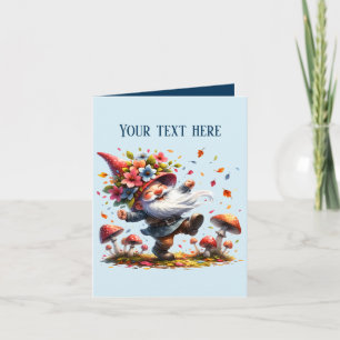 Cute Garden gnome lovers add text Card