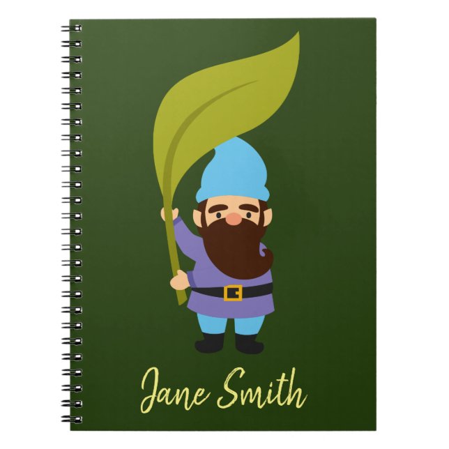 Cute garden gnomes fun notebook (Front)