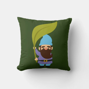 Cute garden gnomes fun throw pillow