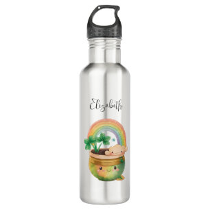 Cute Garden Planter with Rainbow & Clover 710 Ml Water Bottle