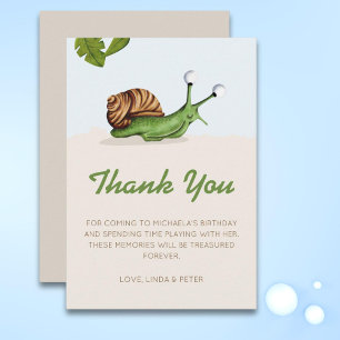Cute Garden Snail Nature Thank You Card