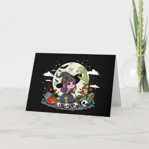 Cute Garden Witch Card