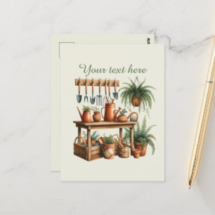 Cute gardening lovers customizable  postcard