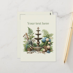 Cute gardening lovers customizable  postcard