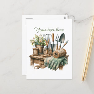 Cute gardening lovers customizable  postcard