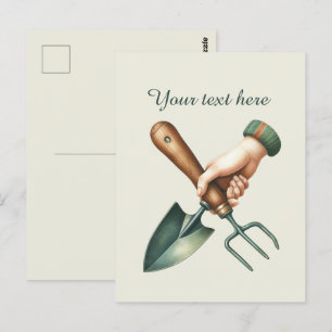 Cute gardening lovers customizable postcard