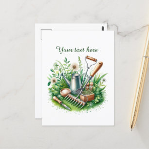 Cute gardening lovers customizable  postcard