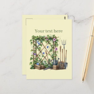 Cute gardening lovers customizable  postcard