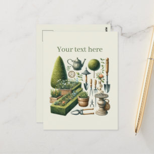 Cute gardening lovers customizable  postcard