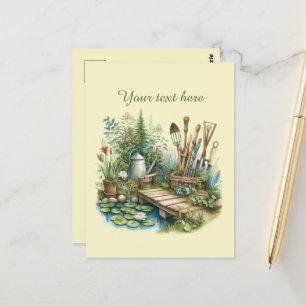 Cute gardening lovers customizable  postcard