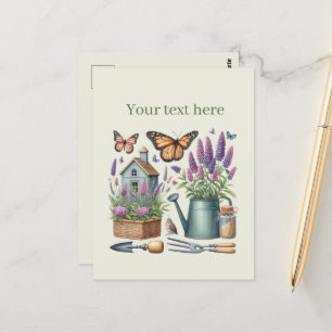 Cute gardening lovers customizable  postcard