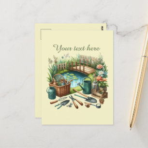 Cute gardening lovers customizable  postcard