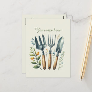 Cute gardening lovers customizable  postcard