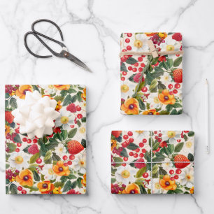 Cute gardening lovers tiled  wrapping paper sheet