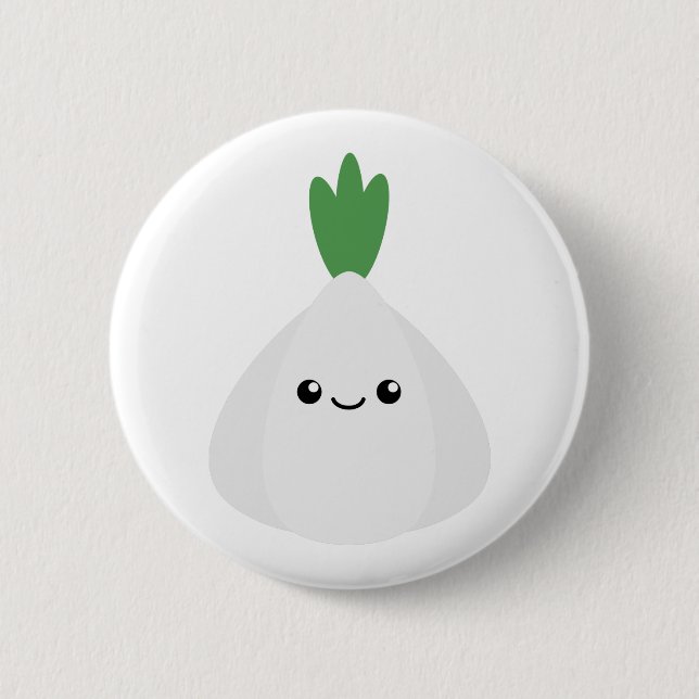 Cute Garlic 2 Inch Round Button (Front)
