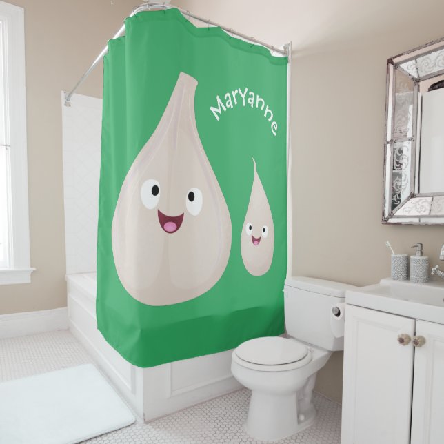 Cute garlic cartoon vegetable illustration (In Situ)