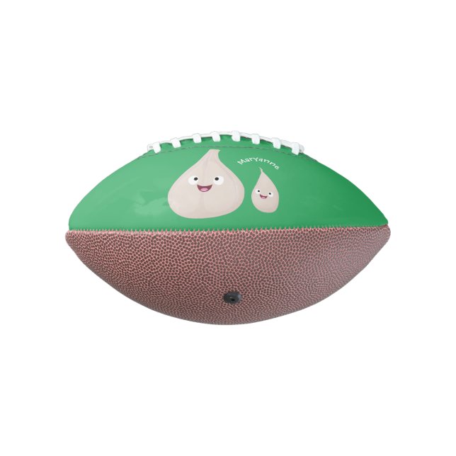 Cute garlic cartoon vegetable illustration football (Rotated 270)