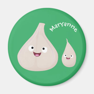 Cute garlic cartoon vegetable illustration magnet