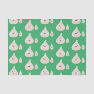 Cute garlic cartoon vegetable illustration tissue paper