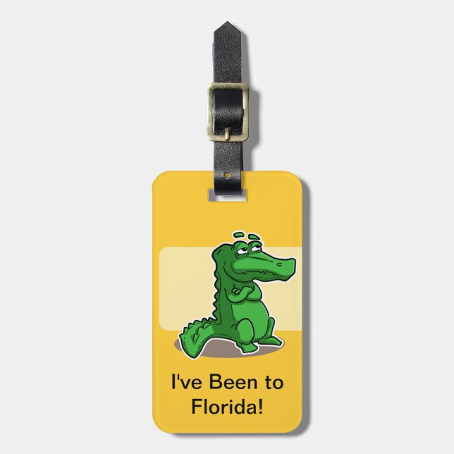 Cute Gator Luggage Tag (Front Vertical)