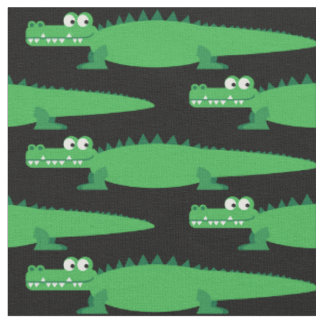 Cute Gators Kids Alligator Crocodile Cartoon Fabric