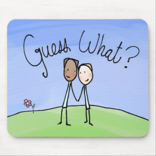 Cute Gay Couple Guess What Mouse Pad