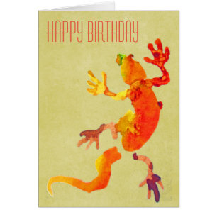 Cute gecko lizard reptile art