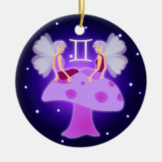 Cute Gemini Zodiac Ceramic Ornament