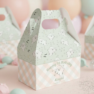 Cute Gender Neutral Happy First Birthday Halloween Favor Box