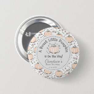 Cute Gender Neutral Little Pumpkin Baby Shower 2 Inch Round Button