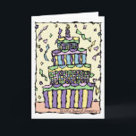 Cute Gender Neutral Unisex Happy Birthday for Kids Card<br><div class="desc">This cute gender neutral card, featuring an illustration by Susan M. Epperly, is appropriate for kids and adults alike! Be sure to check out Tiger Lily Studios' complete line, including a collection of great gear and other gifts for Massage Professionals! Illustration ©2002 Susan M. Epperly (www.TigerLilyStudios.com) Card design ©2016 Susan...</div>