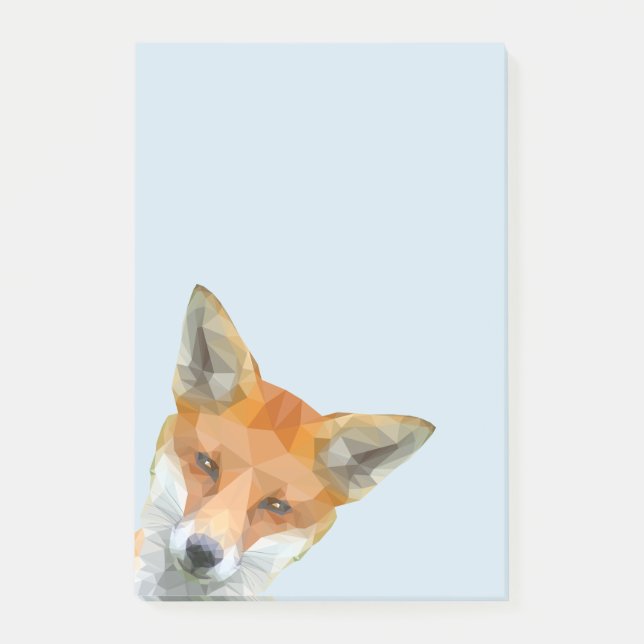 Cute geometric fox post-it notes (Front)