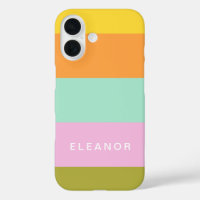 Cute Geometric Pastel Colour Block Personalized 
