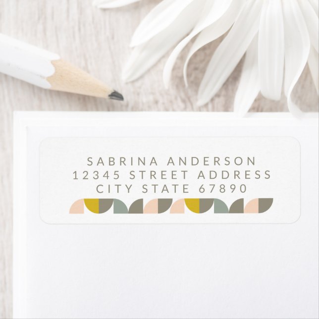 Cute Geometric Pastels Return Address  (Insitu)