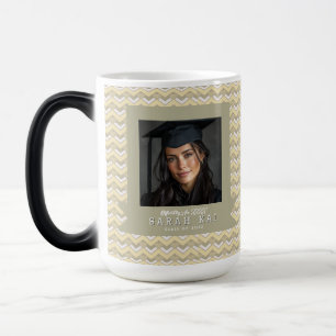 Cute Geometric Pattern High School Grad Magic Mug