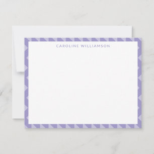 Cute Geometric Pattern Lavender Personalized Name  Card