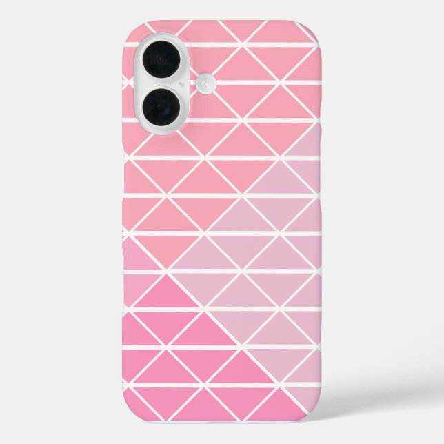 Cute Geometric Pattern of Triangles in Pink Case-Mate iPhone Case (Back)