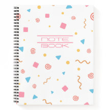 Cute Geometric Pattern School Notebook