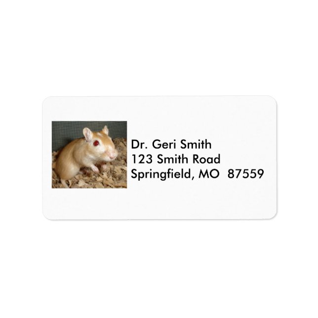 Cute Gerbil Label (Front)