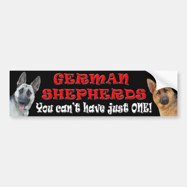 Cute German Shepherd Bumper Sticker (Front)