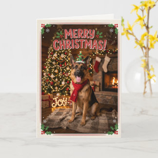Cute German Shepherd Christmas Dog Lover Card