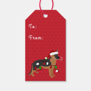 Cute German Shepherd Christmas Gift Tags