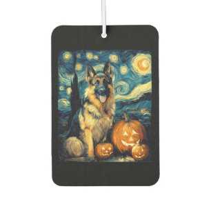 Cute German Shepherd Dog Halloween Jack O Lantern  Air Freshener