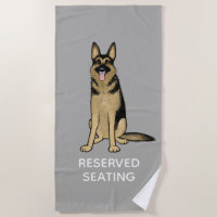 Cute German Shepherd Dog Reserved Seating | Custom