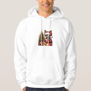 Cute German Shepherd Dog Santa Hat Christmas Tree  Hoodie