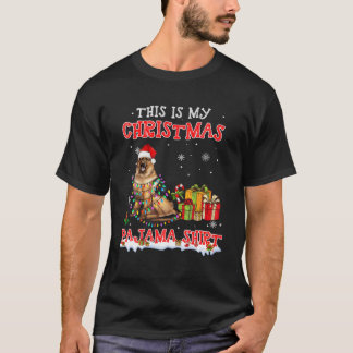 Cute German Shepherd On Snow - Christmas Pajama T-Shirt