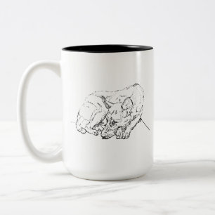 Cute German Shepherd Personalised Coffee Two-Tone Coffee Mug