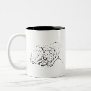 Cute German Shepherd Personalised Coffee Two-Tone Coffee Mug