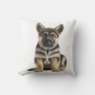 Cute German Shepherd Puppy Dog Throw Pillow